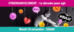 Lire la suite à propos de l’article Visioconférence Cyberharcèlement avec e-Enfance le 16 novembre à 20h