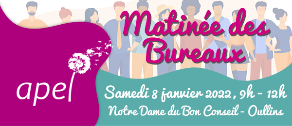 You are currently viewing Matinée des Bureaux de l’Apel – 8 janvier 2022 de 9h à 12h