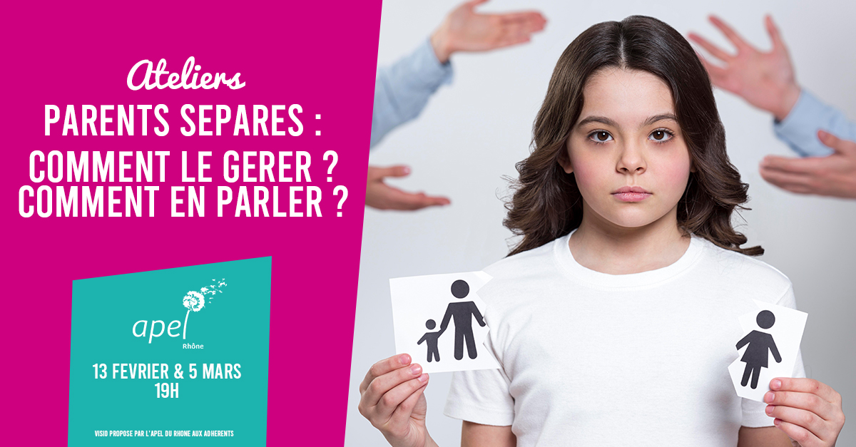 Lire la suite à propos de l’article Ateliers Parents : Parents séparés, comment en parler, comment le gérer ?