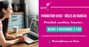 Lire la suite à propos de l’article Formation en visio – Rôles du bureau au sein de l’APEL le 4 novembre