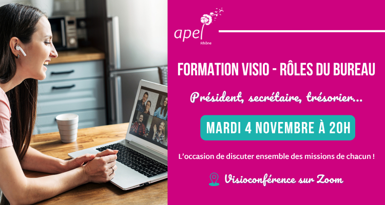 Lire la suite à propos de l’article Formation en visio – Rôles du bureau au sein de l’APEL le 4 novembre